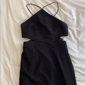Aidan Mattox Black Cocktail Dress with Cutouts
